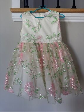 Lola + The Boys Cream and Pink Floral Dress